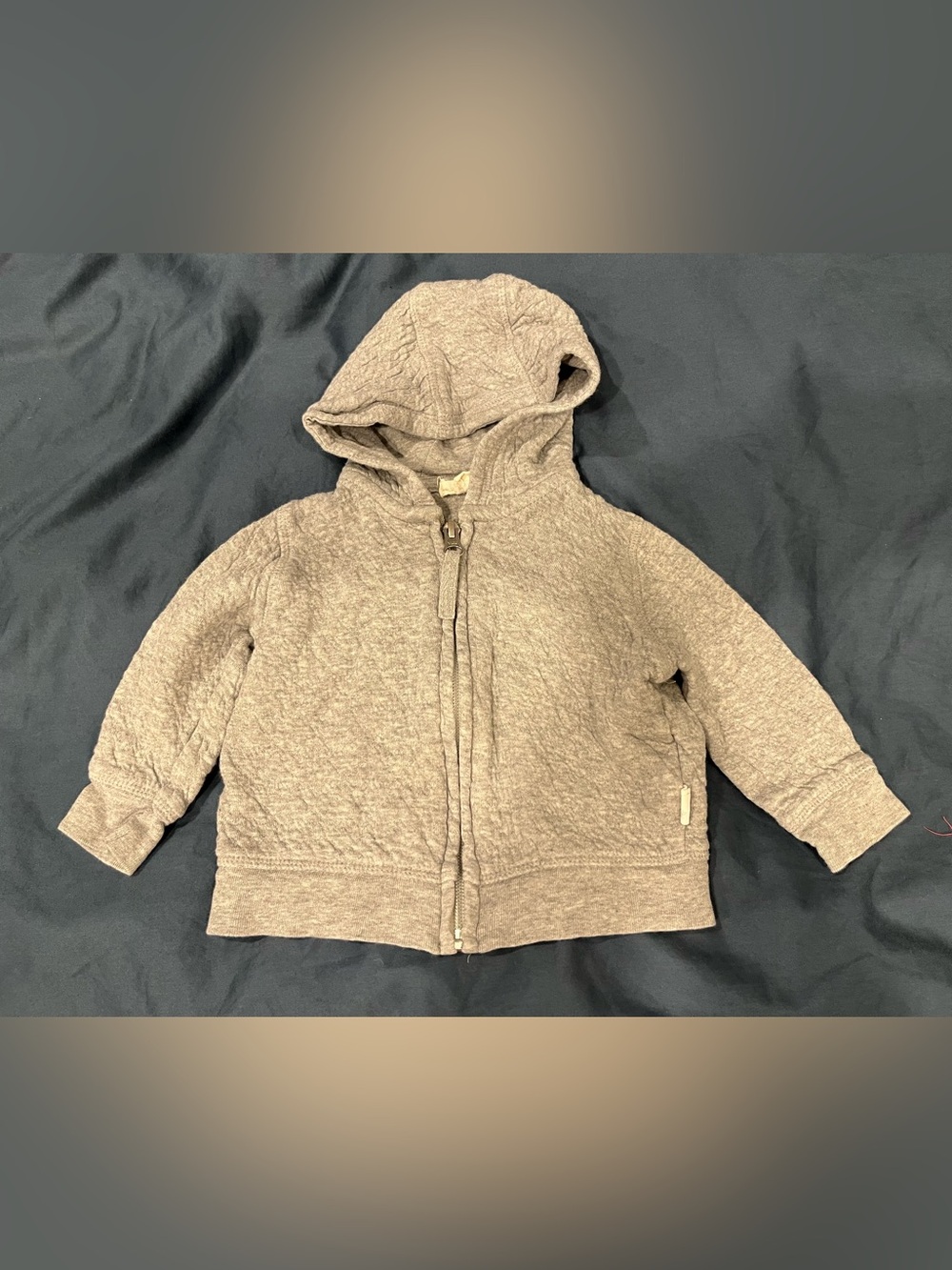 Burt’s Bees Baby Melastase Hooded Zip Jacket Gray Gender Neutral 3-6 Months